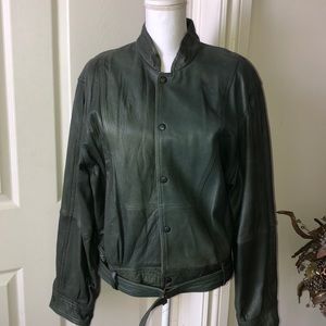 Leather Bomber Jacket